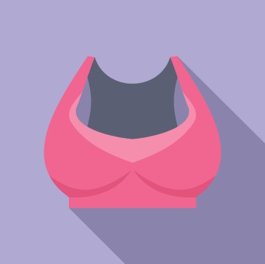 Mor arka planda gölgeli pembe spor sütyeninin vektör çizimi