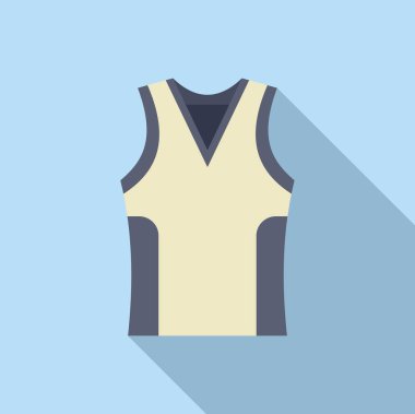 Modern düz tasarım tarzında kolsuz spor formasının vektör illüstrasyon simgesi