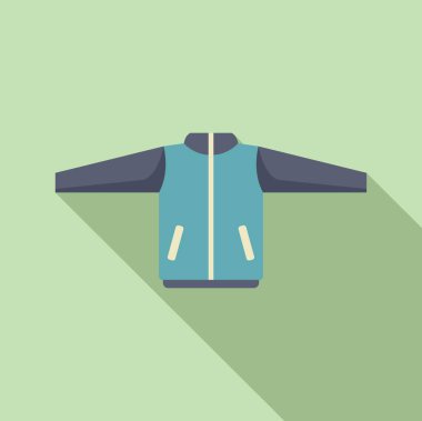 Minimalist vektör grafiği modaya uygun renk şeması ile modern bir günlük ceket tasvir ediyor