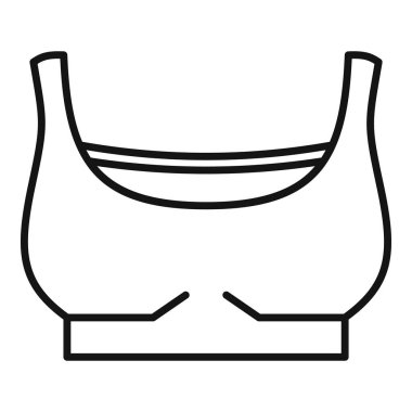 Moda ve giysi tasarımı için spor sutyeninin basit çizgi simgesi