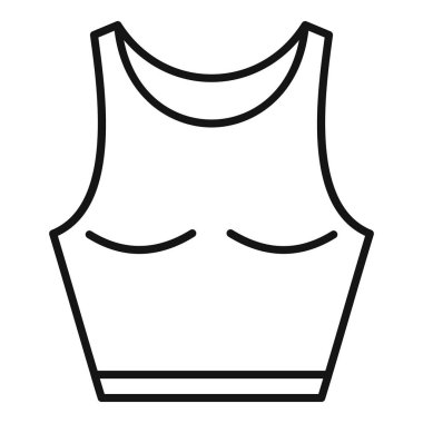 Spor sutyeninin basit çizimi, fitness ve giyim tasarımları için uygundur.