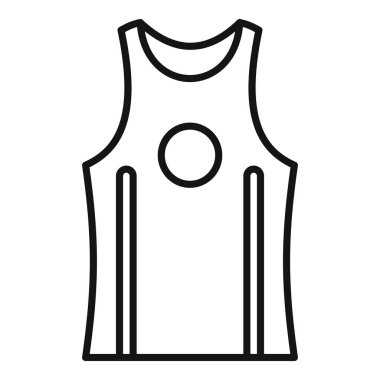 Basit bir kolsuz bluzun tasviri, temiz bir sanat tarzında, moda tasarımı için mükemmel.