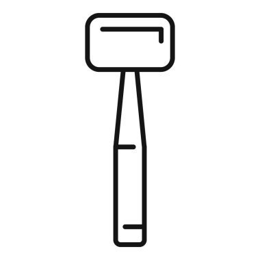 Tek traş bıçağı tasvir eden basit bir çizgi sanatı, simgeler veya öğretici grafikler için idealdir.