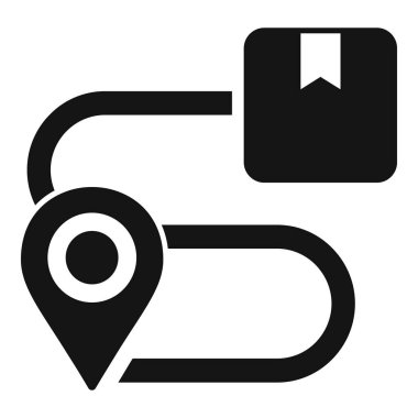 Siyah-beyaz minimalist tasarım, vektör illüstrasyonu ve eğitim, navigasyon ve keşif için modern siluet sembollü soyut kitap hedef simgesi konsepti