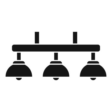 Modern bir tavan lambası siluetinin modern minimalist siyah beyaz vektör çizimi şık, zarif ve işlevsel bir yaşam alanında iç aydınlatma armatürü için