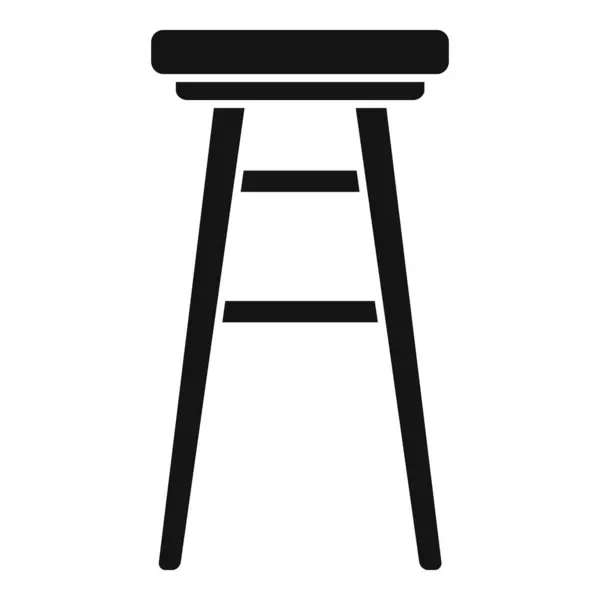 stock vector Vector graphic of a simple high chair or bar stool silhouette on a white background