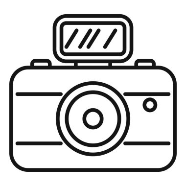 Simgeler veya logolar için mükemmel bir geçmişe dönük kamera çizimi