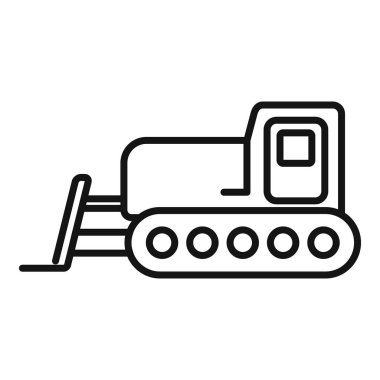 Endüstriyel tasarım için mükemmel bir buldozer çizgisi çizimi