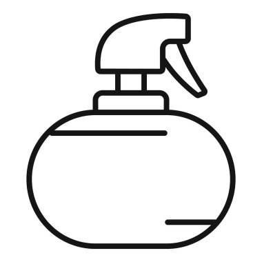 Pompa sprey şişesinin vektör çizgisi sanatı simgeler veya öğretici grafikler için uygundur