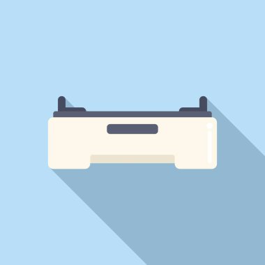 Minimalist simge, çağdaş düz tasarımı ve gölgesi olan bir vr kulaklık sergiliyor