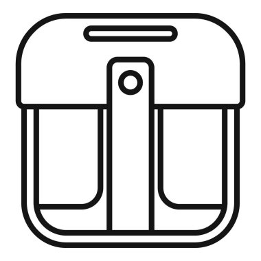 Eğitim ve seyahat tasarımları için mükemmel bir sırt çantası simgesi çizimi