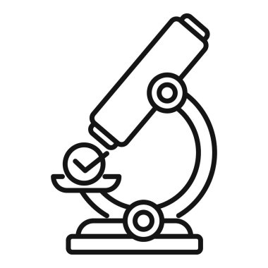 Eğitim ve bilimsel amaçlar için uygun bir mikroskobun basit çizgi sanat simgesi