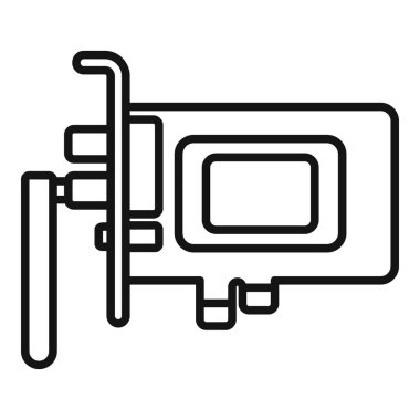 Profesyonel bir video kameranın yan görünümünü temsil eden çizgi sanat simgesi, multimedya projeleri için ideal