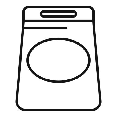 Boş bir paketin vektör çizgisi, marka modelleri ve tasarım için ideal