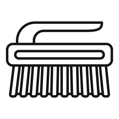 Simgeler ve semboller için uygun basit siyah ve beyaz fırça çizimi