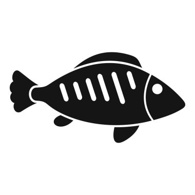 Tropikal balık siluetinin vektör çizimi, simgeler ve grafik tasarımlar için ideal