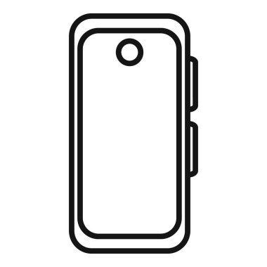 Modern akıllı telefon tasarımı, minimalist tasarımı ve parlak siyah beyaz çizgi sanatı olan vektör çizimi. İnternet ve Uiux uygulaması için mükemmel. İş ve kişisel kullanım