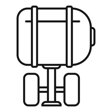 Modern bir stüdyo mikrofonunun siyah-beyaz çizimi, simgeler veya logolar için mükemmel.