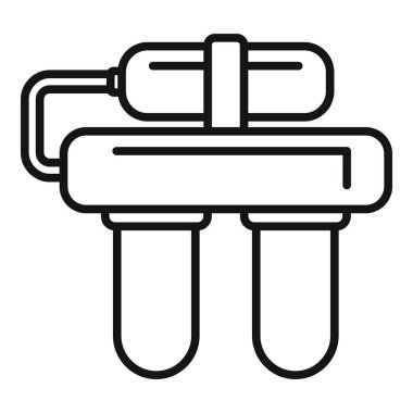 Ana hatlar biçiminde bir damlatma yayıcısının vektör illüstrasyonu