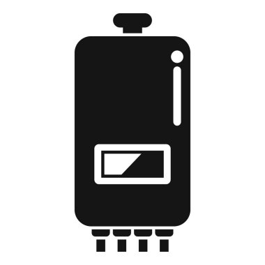 Tek renkli bir su ısıtıcısının vektör grafiği, kılavuzlar ve bilgi grafikleri için ideal