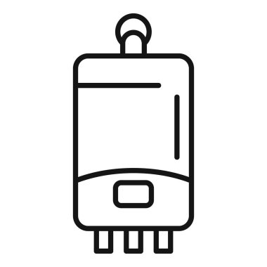 Modern bir su ısıtıcısının çizgi vektör resmedilmesi