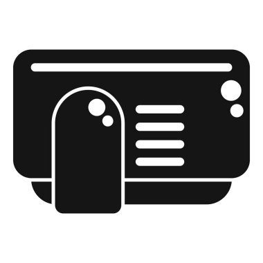 Siyah beyaz bir tost makinesinin basitleştirilmiş grafik gösterimi