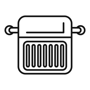 Simgeler veya öğretici materyaller için uygun basit bir çizgi sanat tarzında tutacakları olan bir çanağın vektör illüstrasyonuName