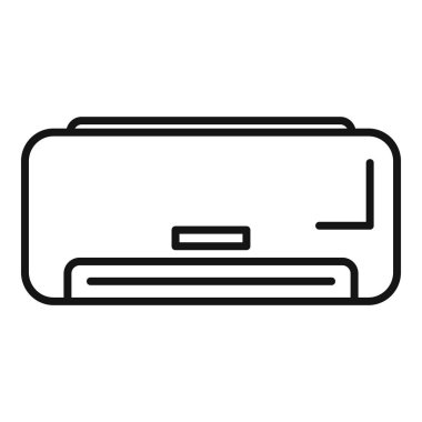 Çağdaş bir klima ünitesinin parlak siyah beyaz çizgileri, simgeler ve kılavuzlar için mükemmel.