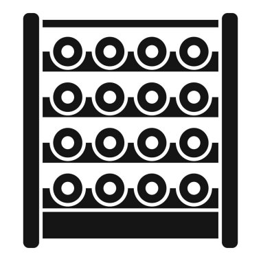 Basit tasarım ve minimalist grafik ile siyah ve beyaz abaküs vektör çizimi, eğitim, matematik ve finans kavramları için mükemmel