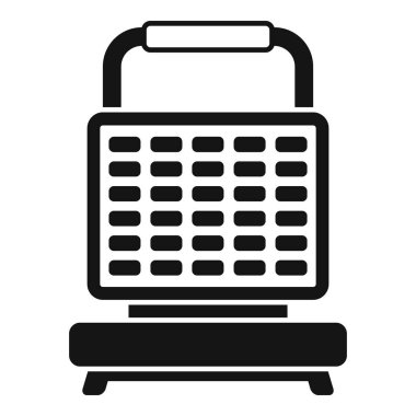 Modern ve dayanıklı taşınabilir fener ikonu vektör illüstrasyonunda kamp ve açık hava macera ekipmanları için