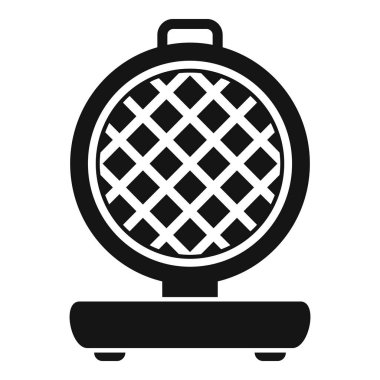 Beyaz arkaplanda izole edilmiş bir waffle yapıcı simgesinin vektör çizimi