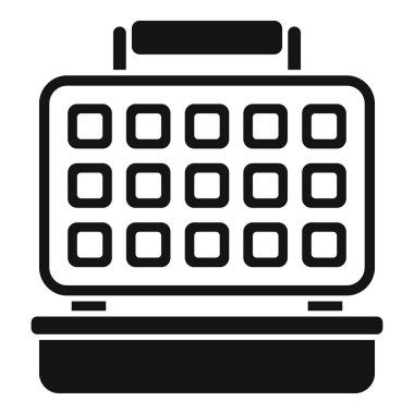 Basit bir waffle ızgarası simgesi. Mutfak aletleri için mükemmel.