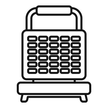 Waffle makinesinin basit çizimi, mutfak aletleri için mükemmel.