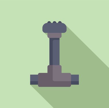 Koyu yeşil arka planda bir spor salonunun minimalist düz tasarım vektör görüntüsü