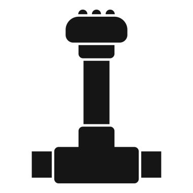 Katı siyah bir çekiç simgesinin vektör çizimi, çeşitli inşaat temaları için uygundur