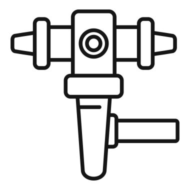 Bir uçağın basit çizgi çizimi, simgeler, logolar veya havacılık temalı tasarımlar için mükemmeldir