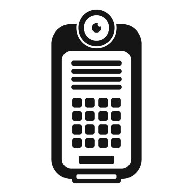 Eski moda uzaktan kumandalı siyah beyaz siluet, teknolojik grafikler için ideal.