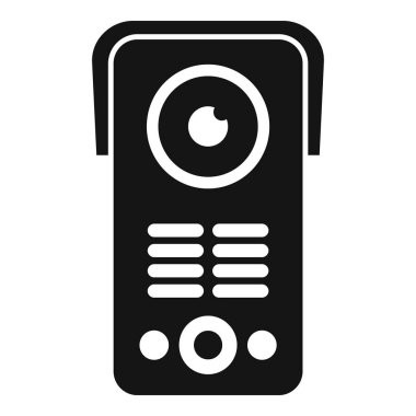 Klasik taşınabilir müzik çalarının siyah ve beyaz vektör çizimi, teknik simgeler için mükemmel