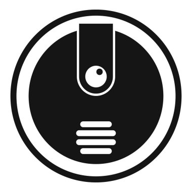 Minimalist siyah ve beyaz tarzında öncü bir ampul simgesinin vektör illüstrasyonu