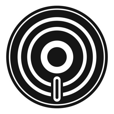 Basit bir siyah-beyaz tasarım ile hedef hedefin vektör çizimi