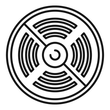 Klasik bir vinil plağın siyah beyaz çizgileri. Müzikal temalı tasarımlar için mükemmel.