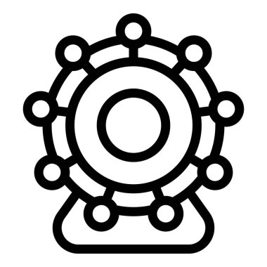 Denizcilik direksiyon ve navigasyon için basit siyah beyaz vektör grafik çizim tasarımı, izole sanat simgesi. Logolar, Clipart ve amblem kullanımı için mükemmel