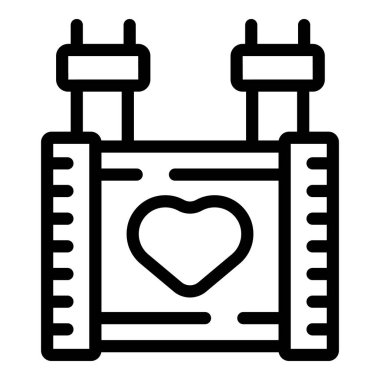 İçinde kalp sembolü olan bir devre kartının vektör çizimi teknolojiye olan sevgiyi işaret ediyor.