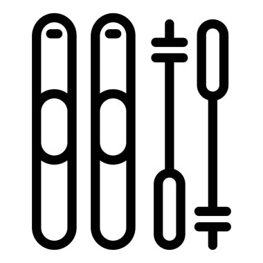 Üç kan testi tüpü ve bir pipetin siyah ve beyaz vektör çizimi