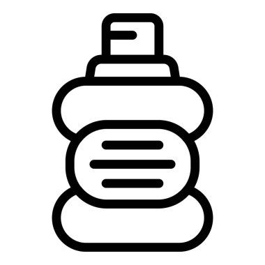 Yeniden kullanılabilir bir su şişesinin vektör çizimi, beyaz üzerine izole edilmiş.