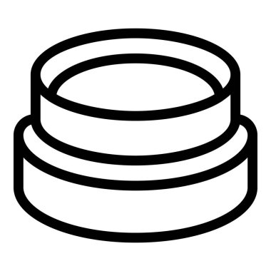 Bir veritabanı simgesinin basit siyah çizgi çizimi, teknoloji ve web kullanımı için mükemmel