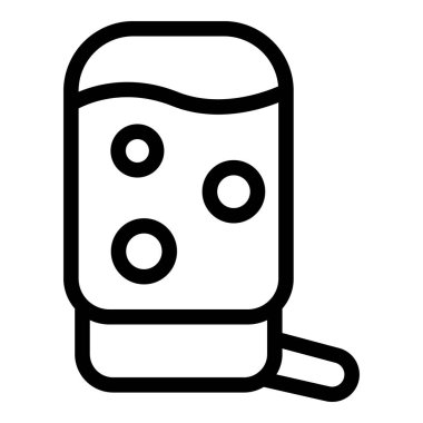 Beyaz arkaplandaki stilize edilmiş domino taşı simgesinin vektör çizimi