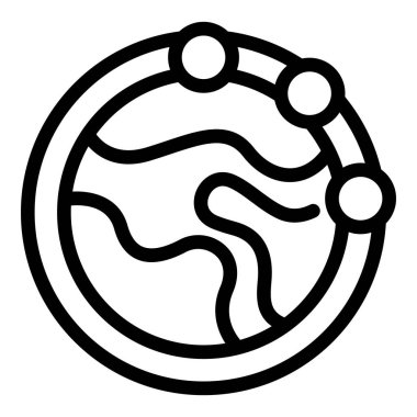 Siyah ve beyaz ağ bağlantıları olan dünyanın basitleştirilmiş illüstrasyonu