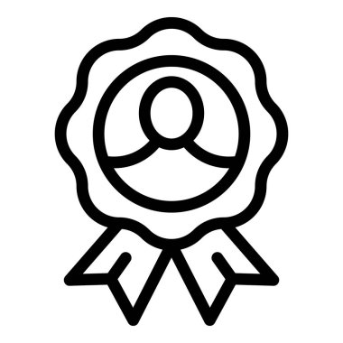 Kurdeleli bir rozetin siyah-beyaz çizgisi, başarıyı simgeliyor.