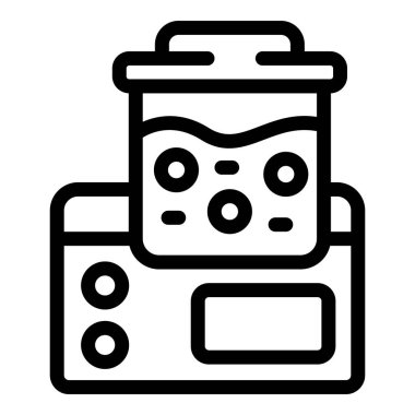 Klasik bir film kamerasının siyah beyaz simgesi, çeşitli tasarım kullanımları için uygun.